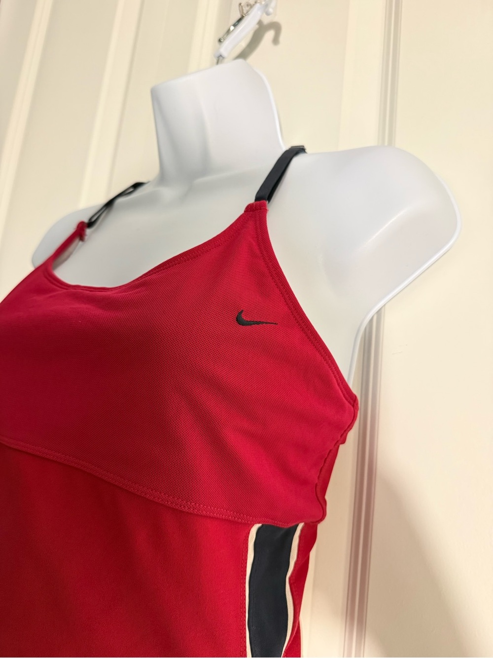 Nike Red Tank Top with Black Straps - Picture 2 of 5